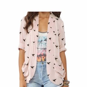 Hollister Cropped Sleeve Light Pink Jacket